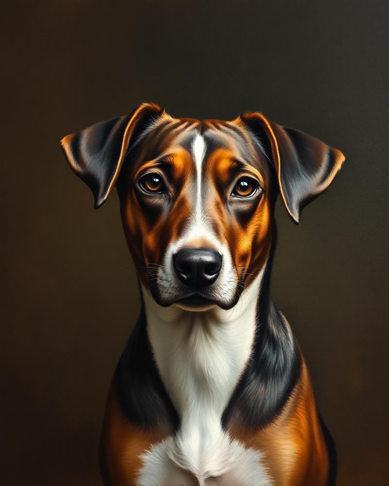Classic Oil style pet portrait